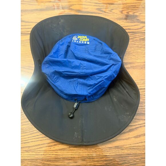 Mountain Hardwear Downpour Chin Strap Wide-Brimmed Rain Hat Blue Black One Size - Picture 2 of 5
